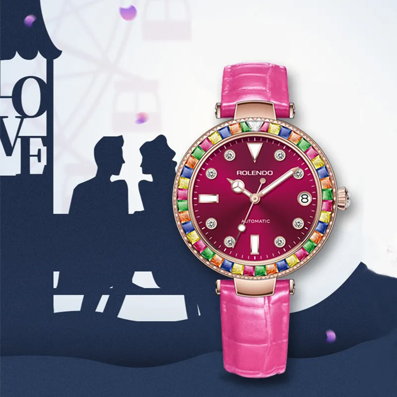 ROLENDO R Automatic Mechanical Movement Watch Women's Watch Multicolor Watch Dial RG7030-1