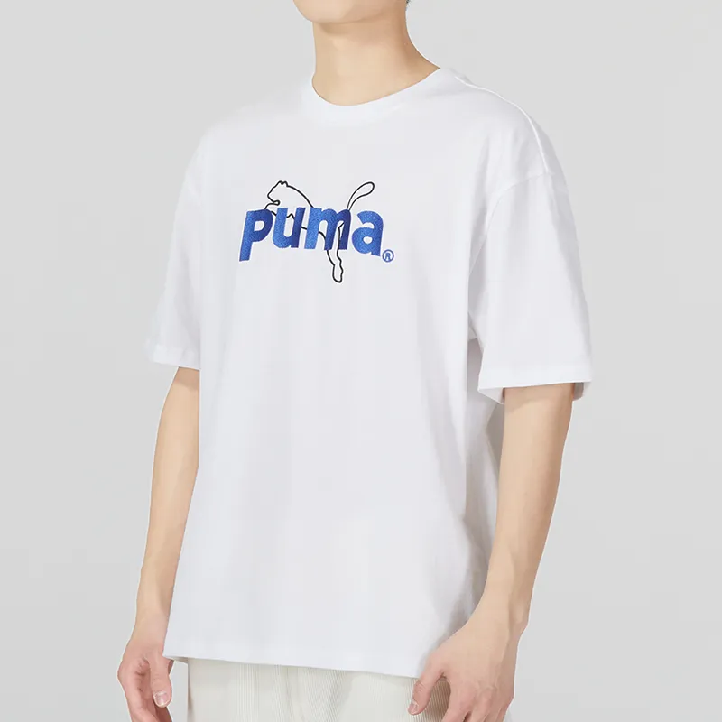PUMA T Shirts Men White-4