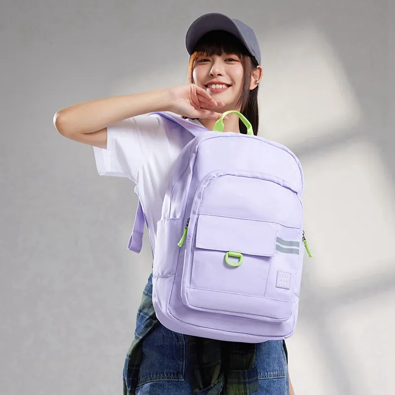 XTEP Fabric Backpack Regular Unisex Black/Ecru/Light Purple-13