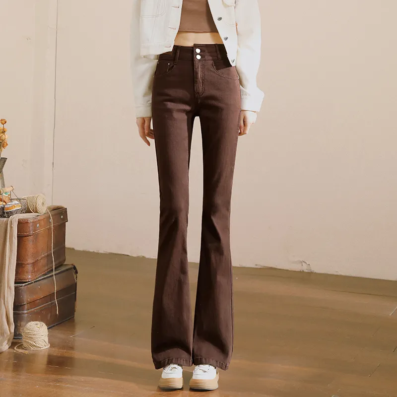 MITUAN Jeans Women's Coffee-4