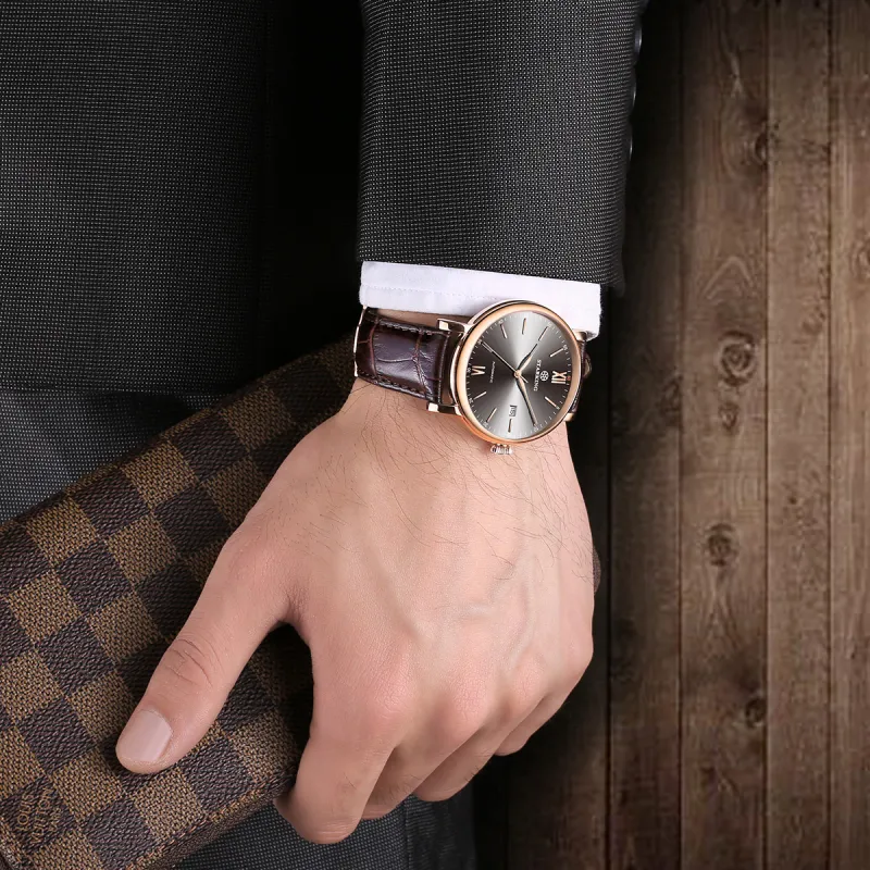 STARKING Automatic Mechanical Movement Watch Men's Watches White Dial-4