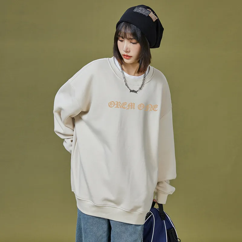 OREM ONE Crew Neck Loose Fit Sweatshirt Fall Unisex-15