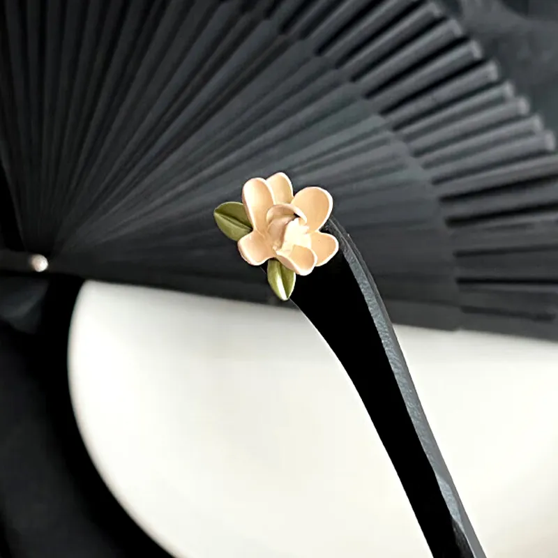 SENDME Hairpins Women's Gardenia Wood Hairpin-4