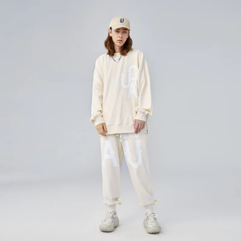 Guuka Knitted Sports Pants Men's Custard-3