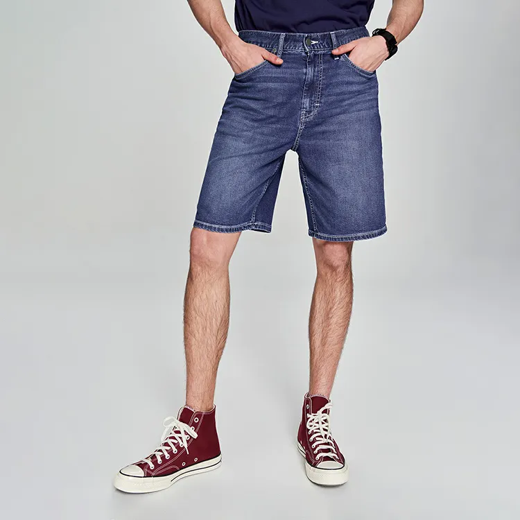 Lee Denim Shorts Men Medium Light Blue-4