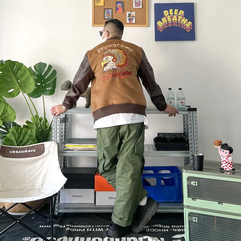 VIP Baseball Jacket Unisex Brown-3