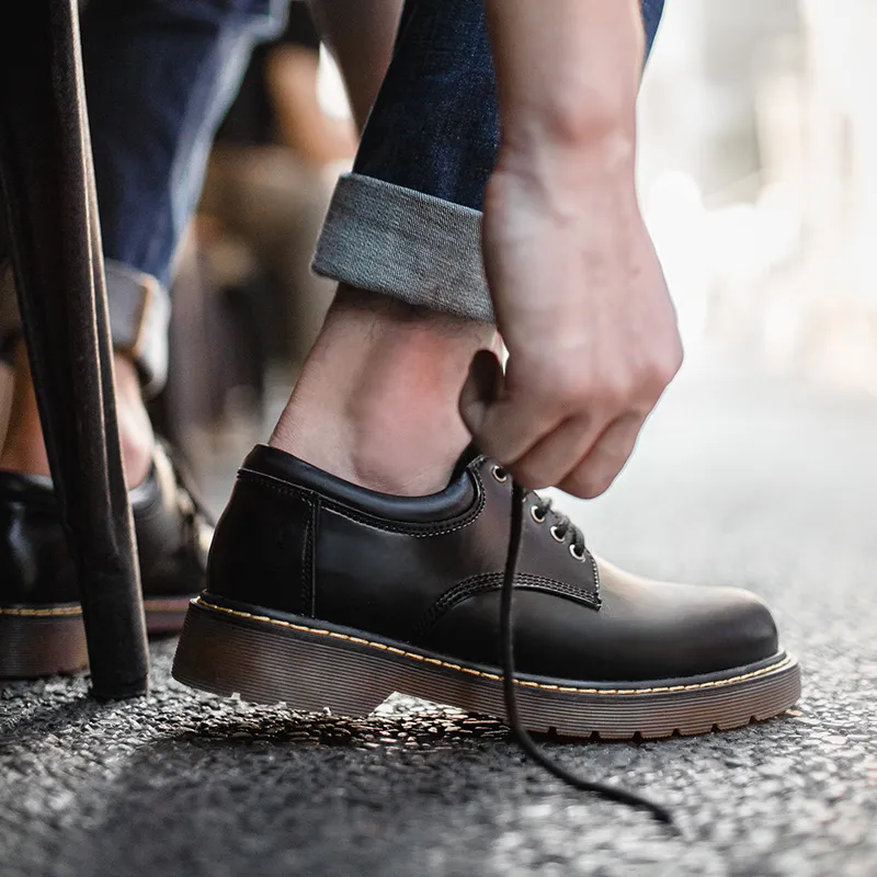 MADEN Martin Boot Platform Men's Black-4