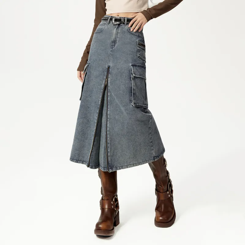 EPTISON WOMAN Denim Long Skirts Women's-3