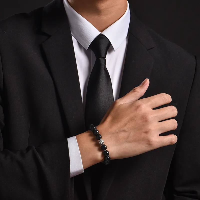 IDEAGEMER Obsidian Bracelets Men's-2