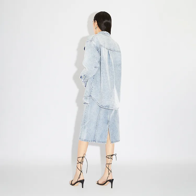 IEW.H Denim Jackets Women's Denim Blue-3
