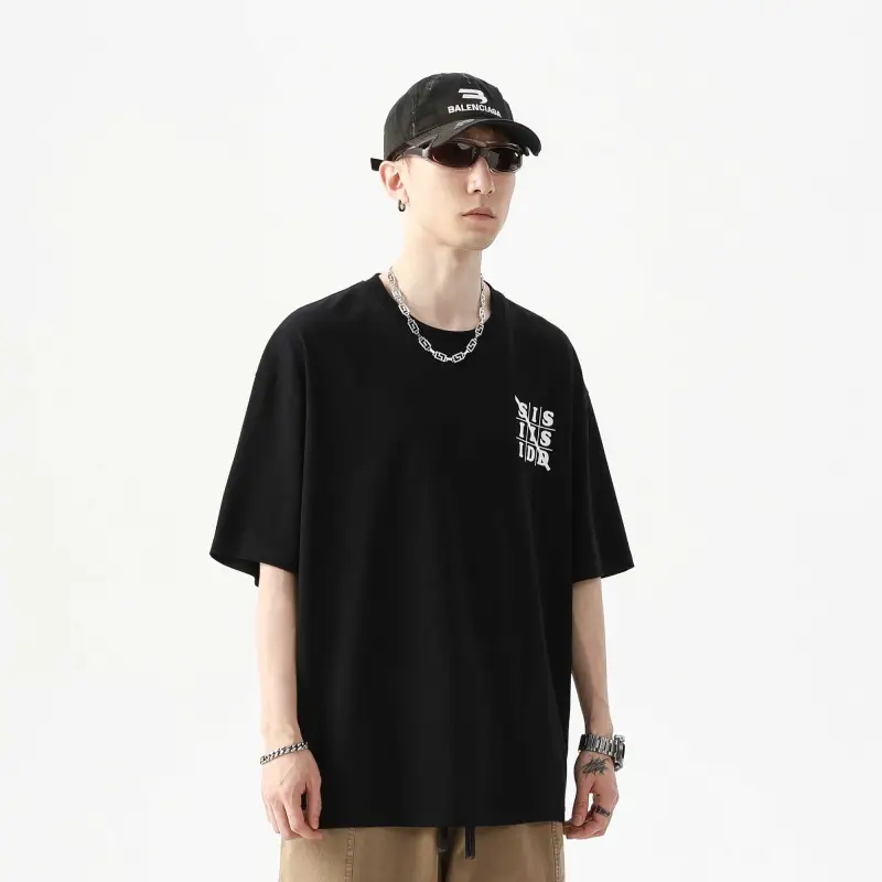 SIDEEFFECT Short Sleeved T Shirts Summer Unisex-5