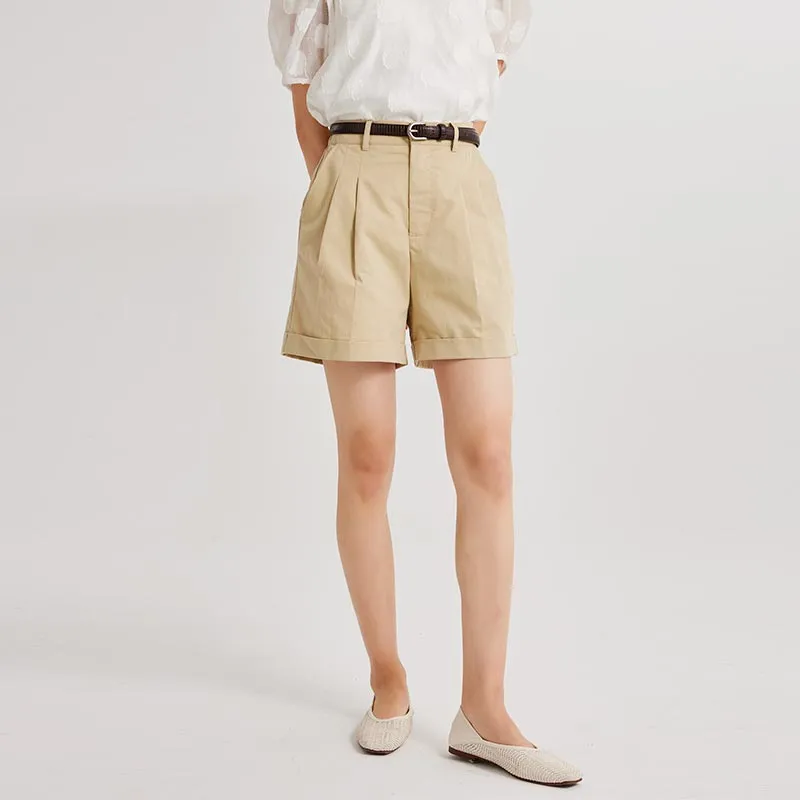 SUPIN Casual Shorts Women's Khaki-2