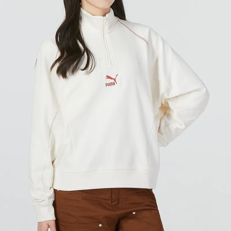 PUMA Sweatshirts Women's Ecru-2