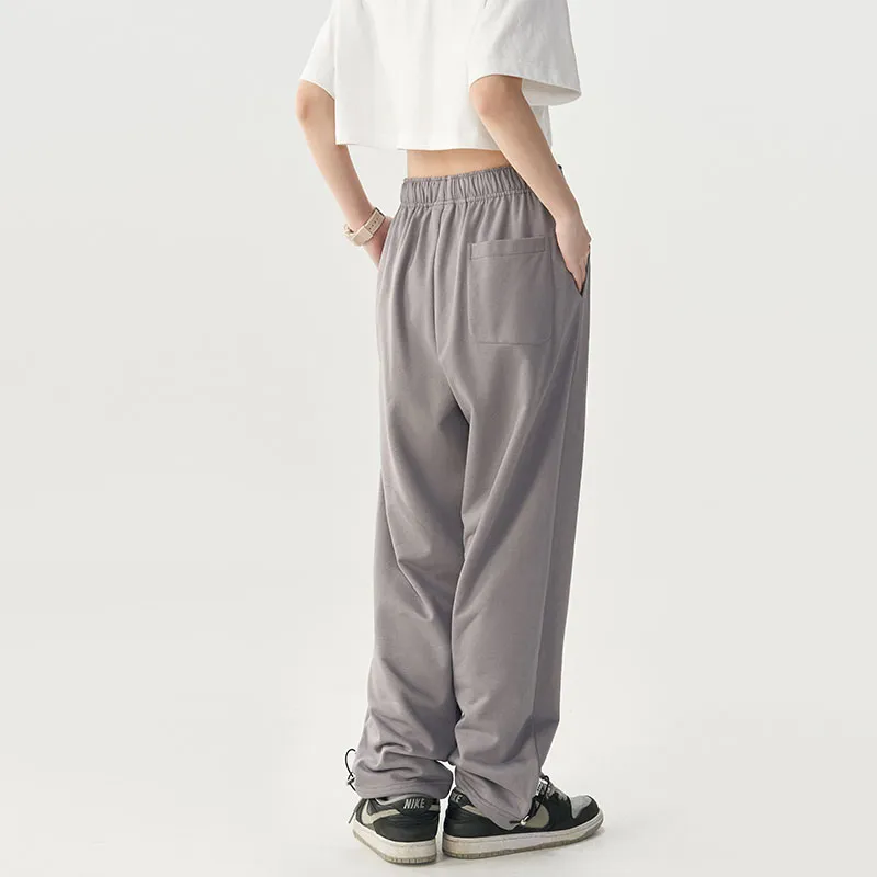 F426 Straight Sports Pants Unisex Gray-3