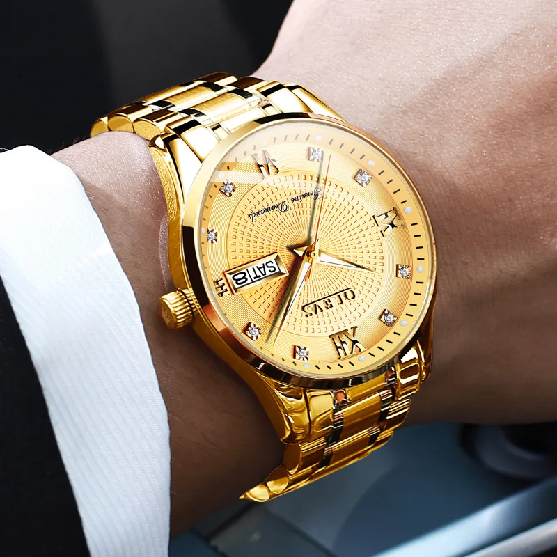 OLEVS Mechanical Movement Watch Men's Watches White Dial-9
