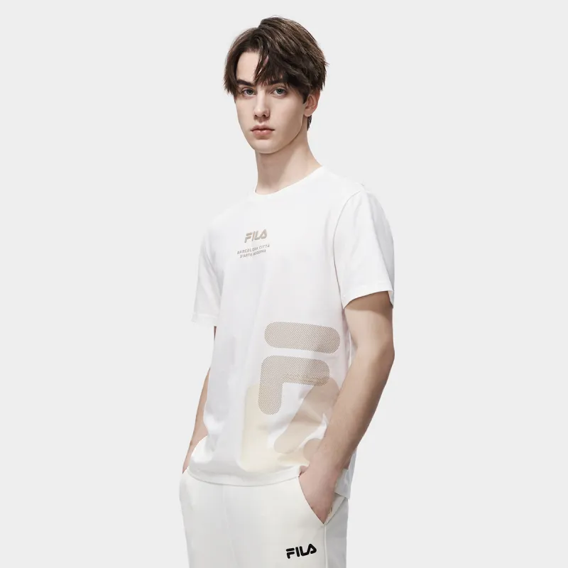 FILA T Shirts Men Cloud White-4