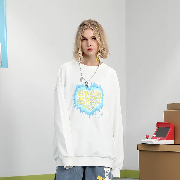 Bt Crew Neck Loose Fit Sweatshirt Unisex-8