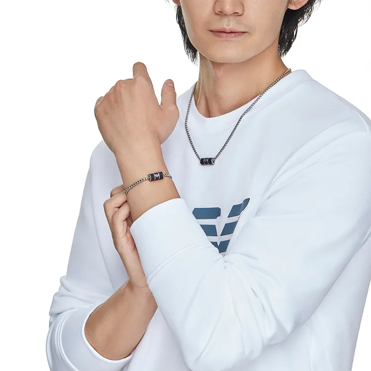 EMPORIO ARMANI Stainless Steel Necklaces Men's Silver-3