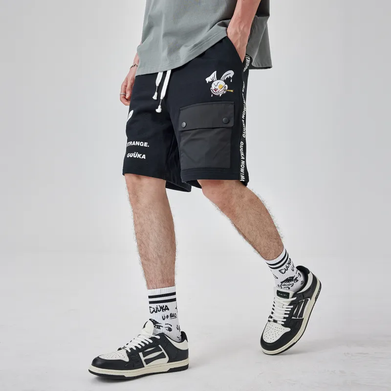 Guuka Casual Shorts Men Black-5