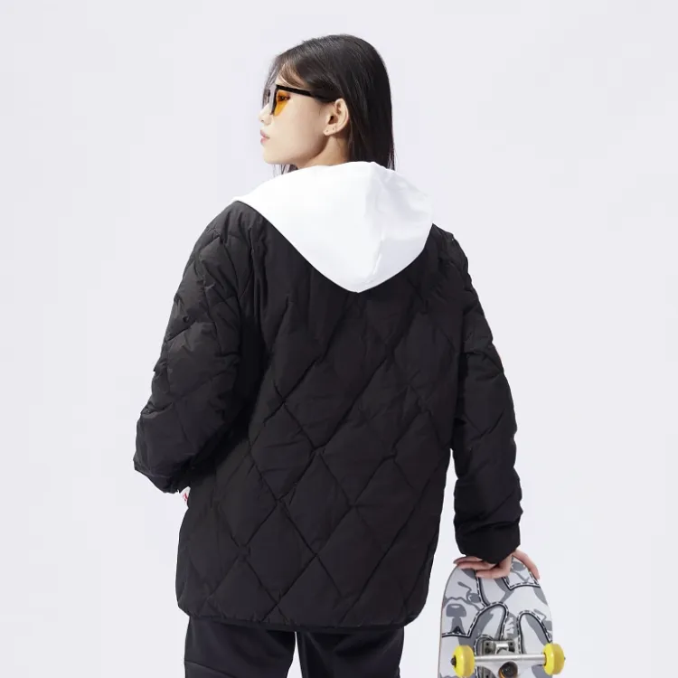 Zoo York Figure Print Letter Shape Abstract Pattern Baseball Collar Loose Fit Thickened Puffer Jacket Unisex-6