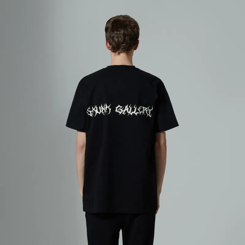 SKUNK GALLERY Short Sleeved T Shirts Unisex Black-3