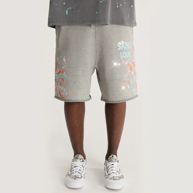 SSSAINT LOUIS Casual Shorts Unisex Gray-2