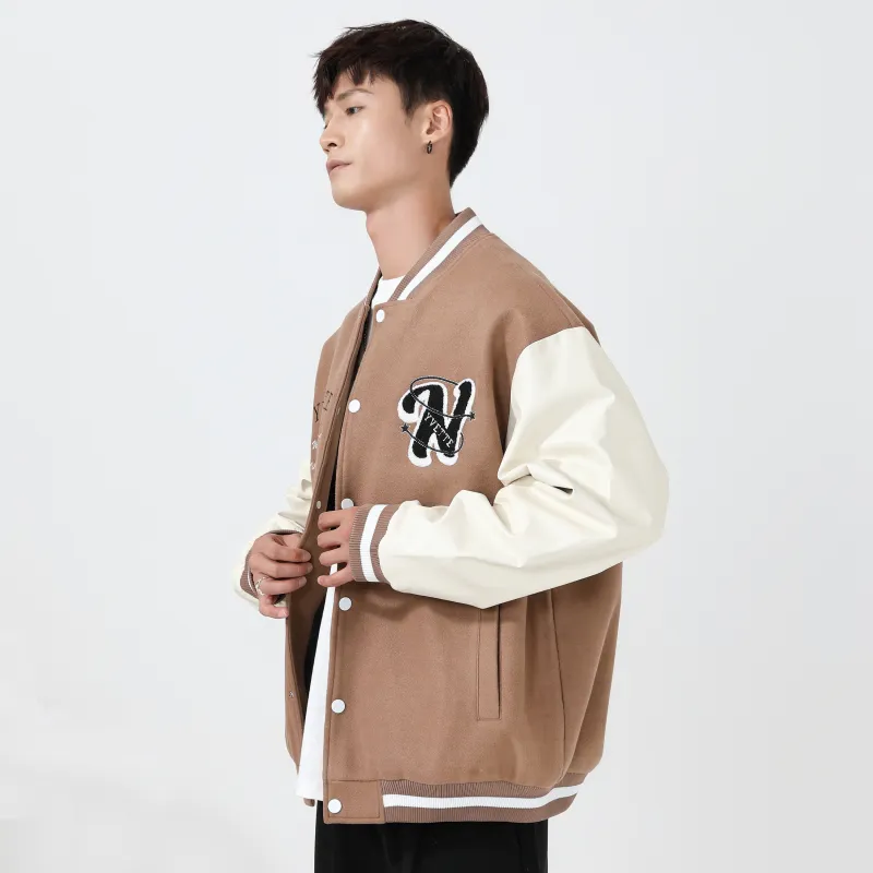 Yvette Thickened Baseball Jacket Spring Fall Unisex-14