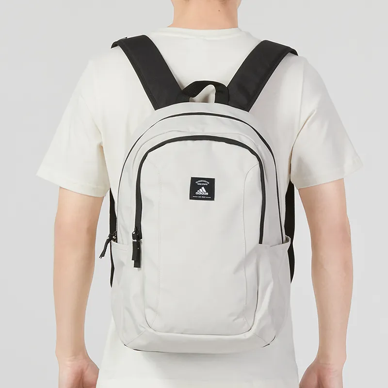 Adidas Polyester Laptop Bag Backpack Regular Unisex White-3