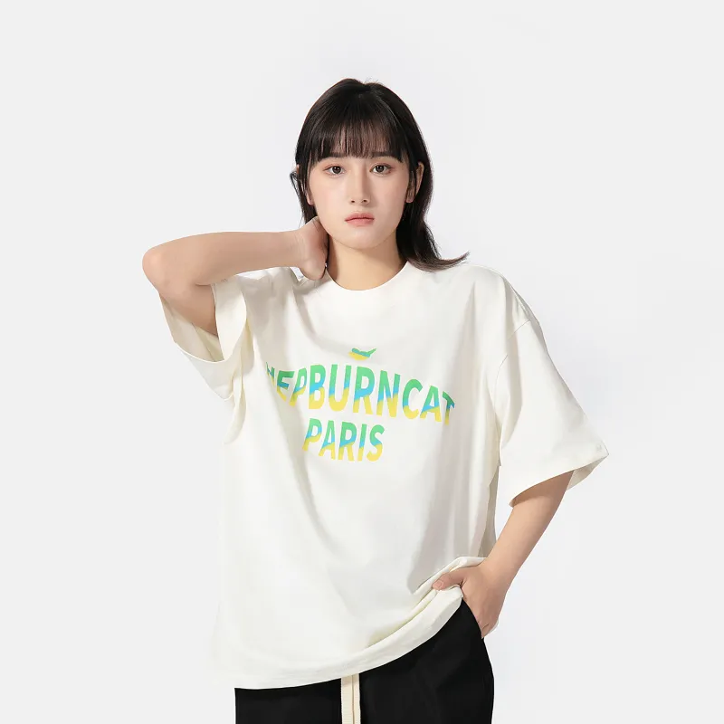 Hepburn Cat T-Shirts Unisex-9