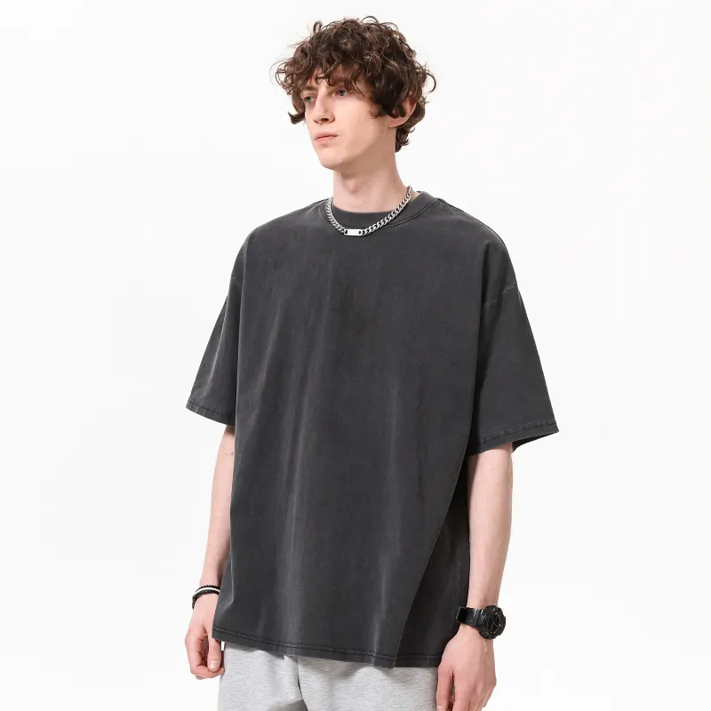 P5 SS22 Straight T Shirt Unisex Gray-4