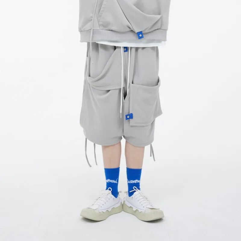 LOSTCTRL Loose Fit Shorts Unisex Gray-2