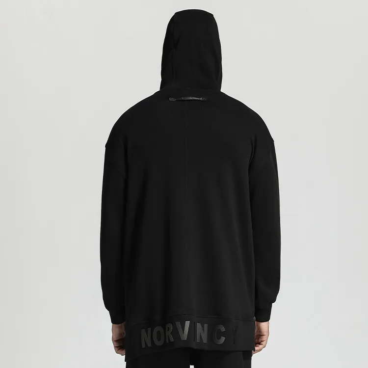 NORVINCY Deconstructed Style Split Hem Tail Casual Sweatshirt Unisex-2