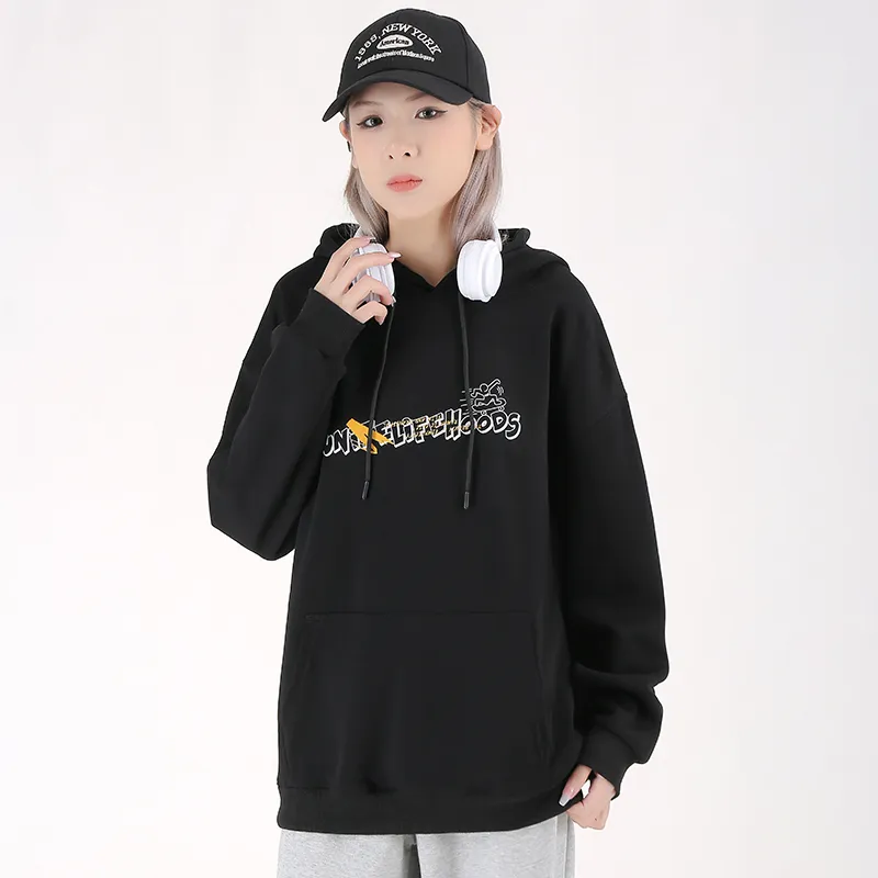 Unite Life HOODS Sweatshirt Unisex Black-2