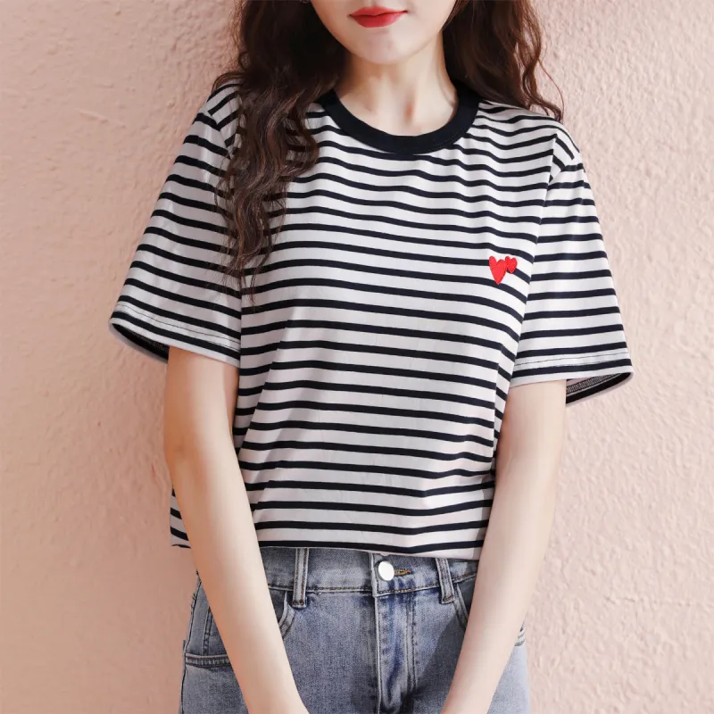 MITUAN T Shirts Women's Stripes-2