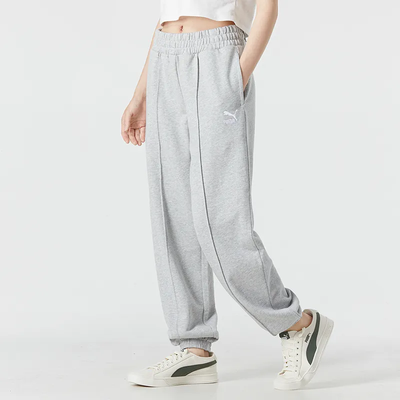 PUMA Knitted Sweatpants Women's Gray-2