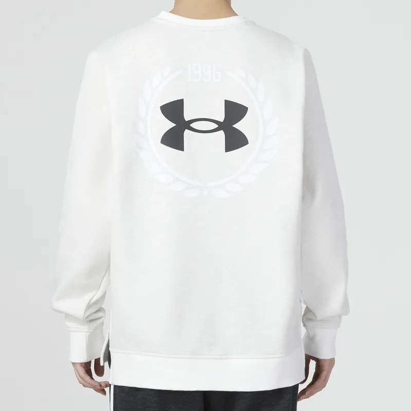 Under Armour Essential Sweatshirts Men White-4