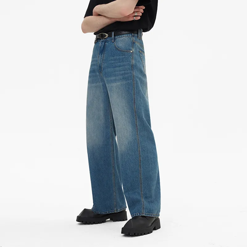 RUNTOTHEFUTURE SS22 Straight Jeans Unisex Blue-3