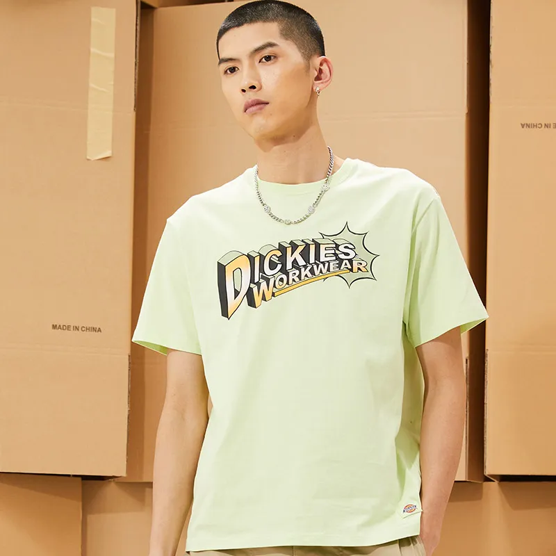 Dickies SS22 T Shirt Unisex Light Yellow Green-2
