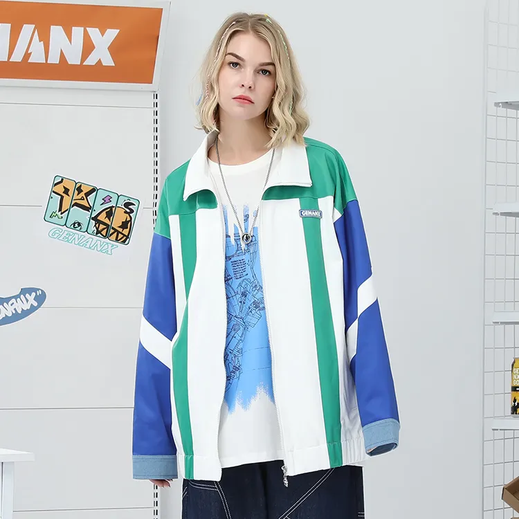 GENANX Loose Fit Jacket Unisex White-5