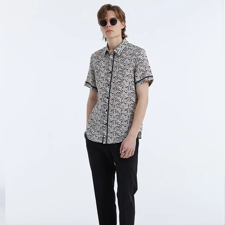 DAVID NAMAN Shirts Men Black/White-2