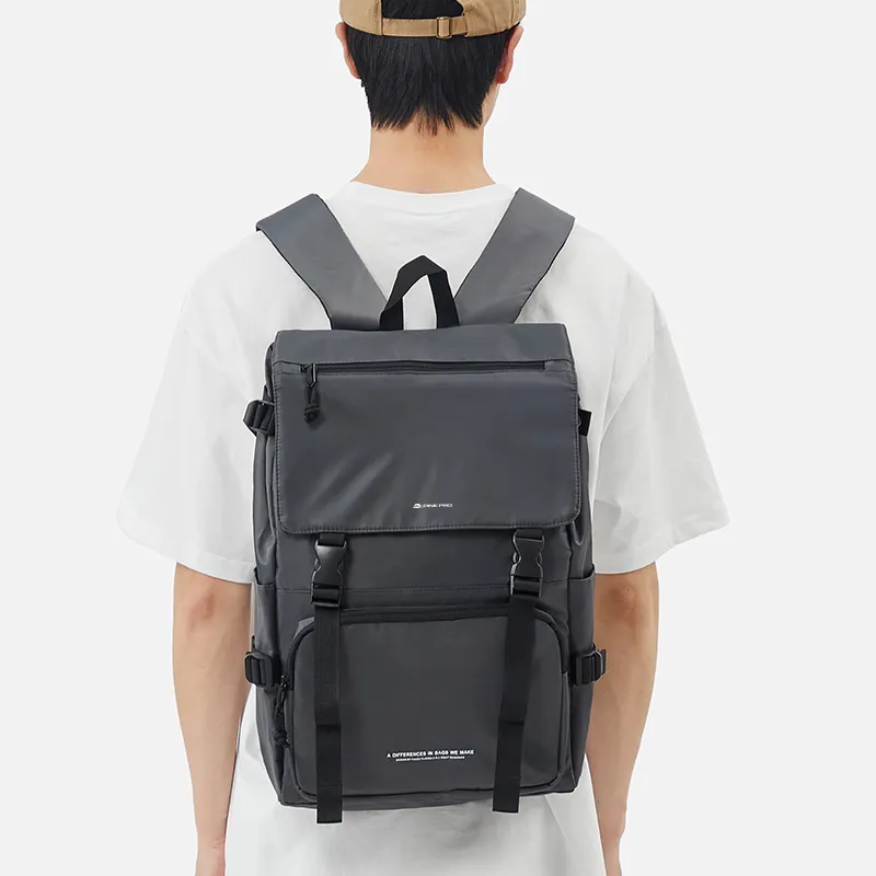 ALPINE PRO Fabric Travel Bags Laptop Bags Backpack Regular Unisex Gray-4