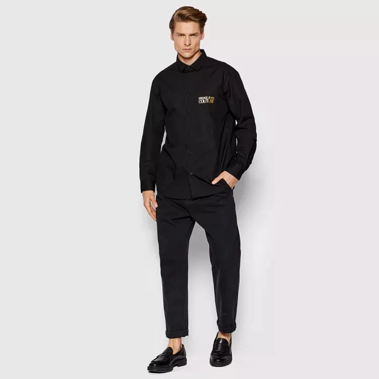 VERSACE JEANS COUTURE Shirts Men Black-3