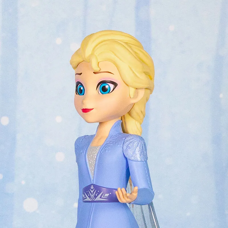 Disney Frozen Collection Elsa Princess Sound And Light Plush Toy Chibi Figures-2