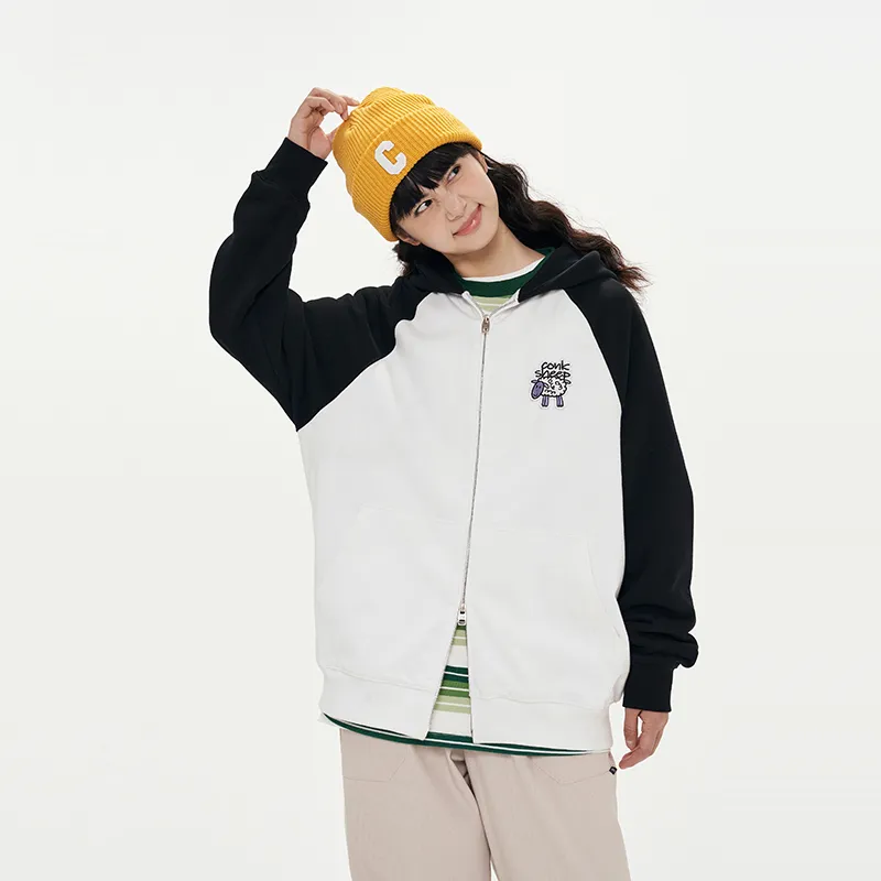 CONKLAB Hooded Loose Fit Cardigan Sweatshirt Unisex-2