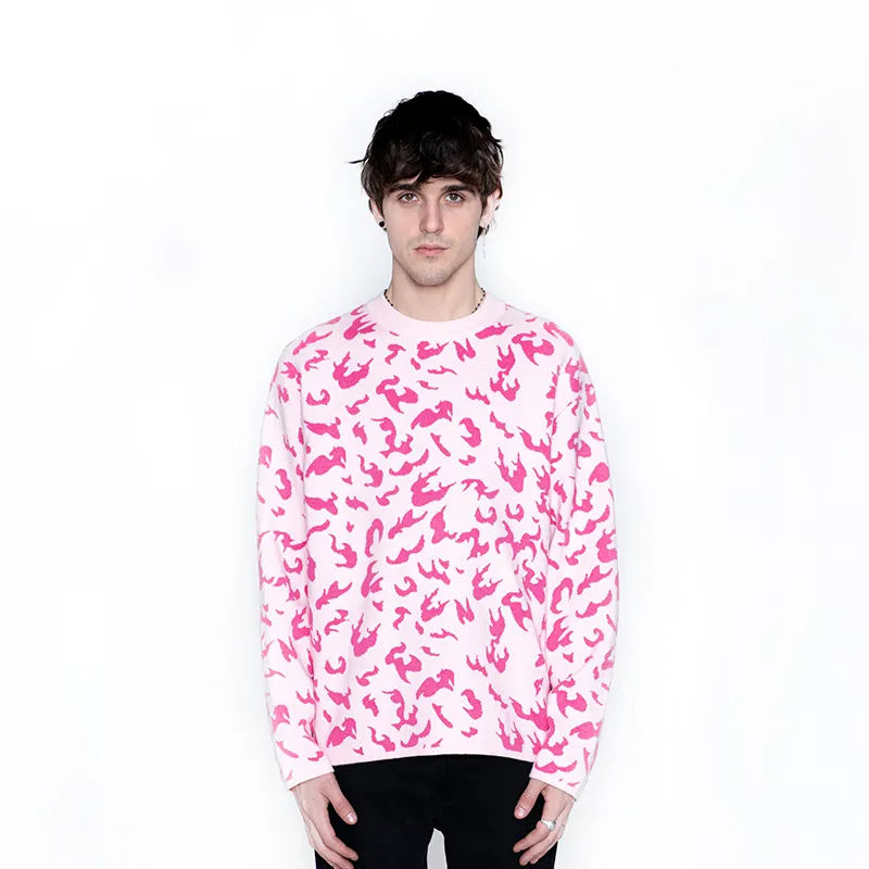 LVXWA Sweaters Unisex Pink-3