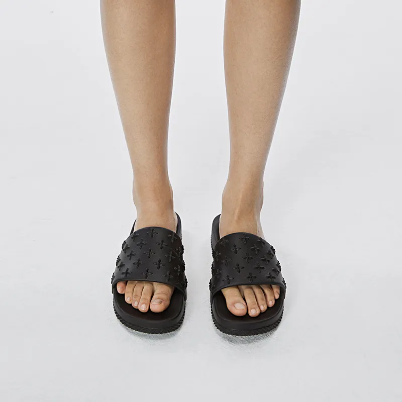 SMFK Totem Slide Slippers Women's Midnight Black-4