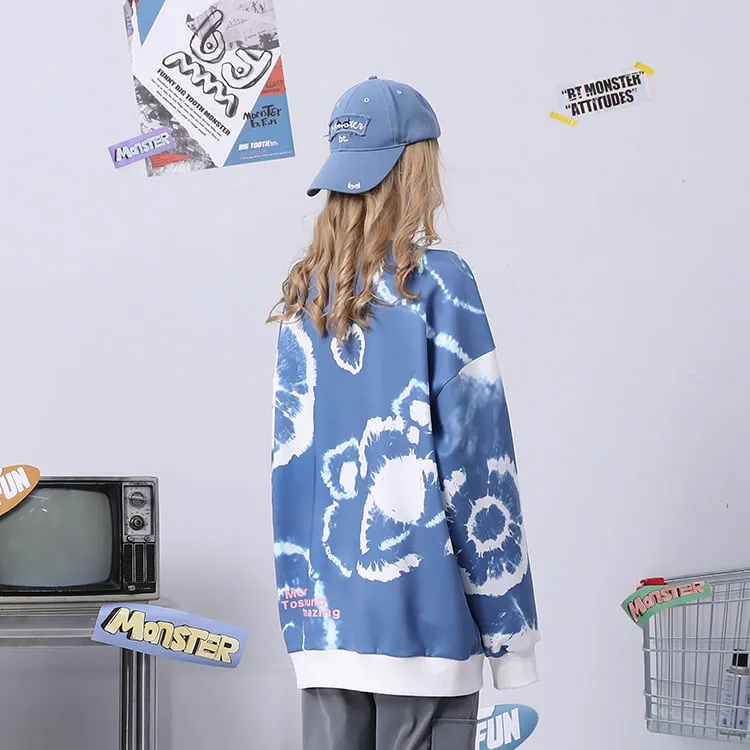 Bt Crew Neck Loose Fit Cardigan Sweatshirt Spring Fall Unisex-8