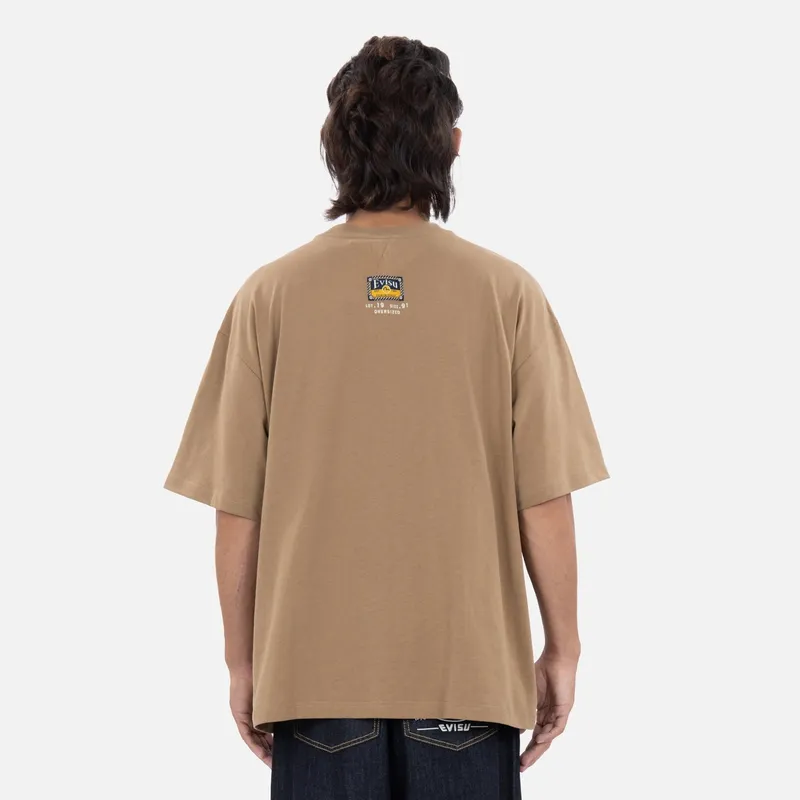 EVISU Drop Shoulder Sleeve T Shirt Men's Ginger-3