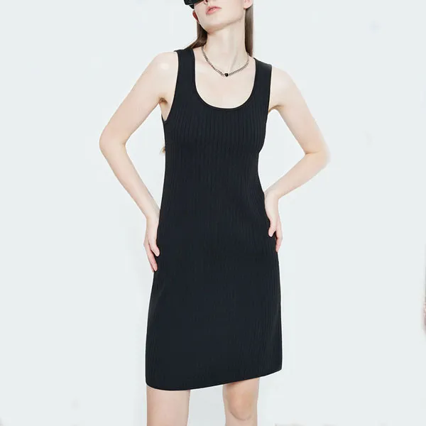 DKNY Sleeveless Dresses Women's Black-3