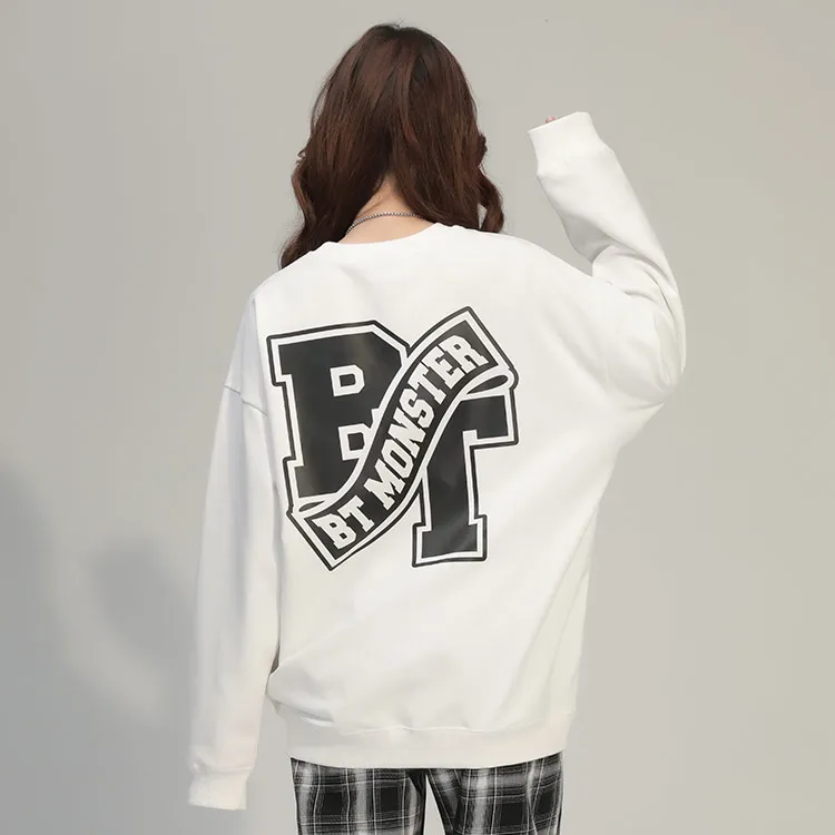 Bt Crew Neck Loose Fit Sweatshirt Spring Fall Unisex-7